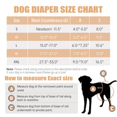 Leekalos dog-diapers-absorbent-pad-leak-free reduce mess during walks or training sessions.