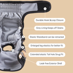 Leekalos dog-diapers-washable-reusable-durable designed for repeated washing and long lifespan.