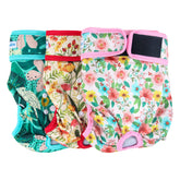 Leekalos Flora dog diapers pack shows three color options for versatile care.