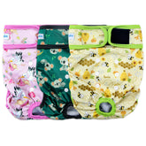 Leekalos reusable dog diapers pack three colors in XXL Honeybee for versatile color options and fit.
