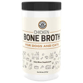 Left Coast Performance bone broth powder poured over kibble for tastier meals.