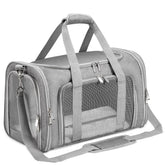 LEHNI soft-sided pet carrier front view—sturdy, breathable travel for pets up to 25 lbs.