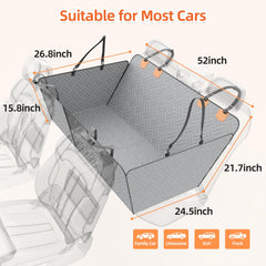 LEHNI backseat extender mesh window enhances airflow and visibility for calmer pets.
