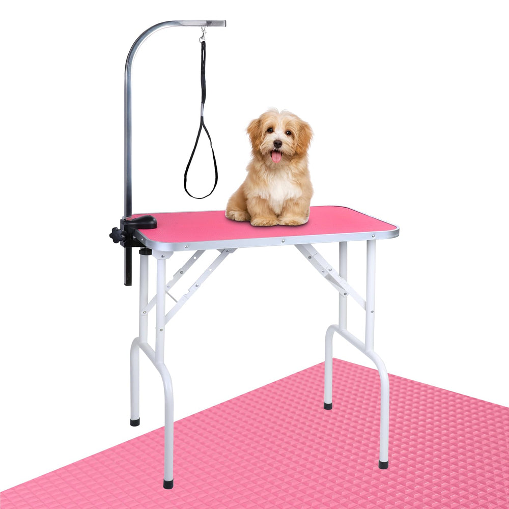LEIBOU 32inch foldable dog grooming table ready for mobile grooming sessions.