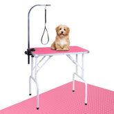 LEIBOU 32inch foldable dog grooming table ready for mobile grooming sessions.