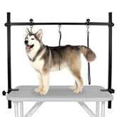 LEIBOU H-shape arm setup demonstrates a sturdy frame for steady grooming sessions.