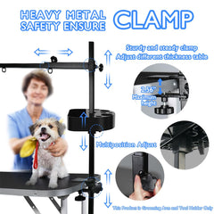 LEIBOU H-Shape arm width-adjust range shown for handling small to large dogs.