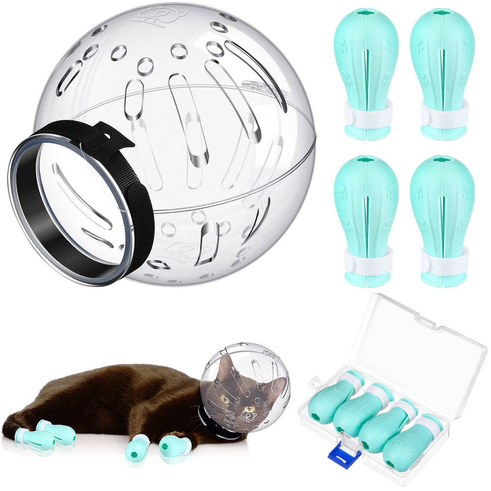 LEIFIDE cat muzzle with grooming hood for calm grooming sessions