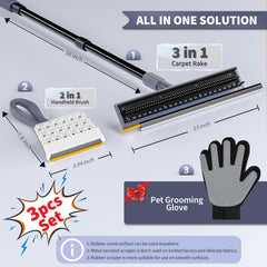 Leishiyen 3-in-1 broom head switches modes quickly for floors, carpets, and spills