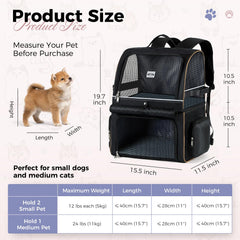 Lekebobor cat backpack carrier side mesh highlights airflow and pet comfort during travel.