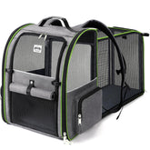 Lekebobor Large Cat Backpack Carrier closed for secure under-seat travel
