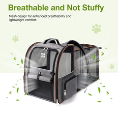Lekebobor large cat backpack front entrance for easy pet access