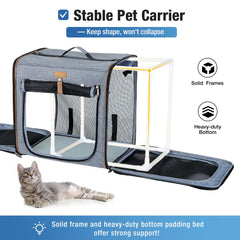 Lekereise 2-in-1 carrier shows secure zippers and reinforced base for safe travels.