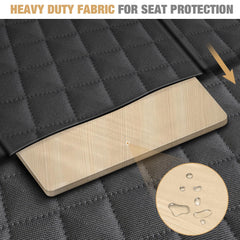 Lekereise back seat extender hard-bottom supports up to 400 lb for stability.