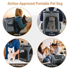 Lekereise Cat Backpack inner safety leash illustrates secure supervision on outings.