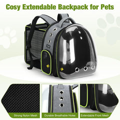 Lekereise Cat Bubble Backpack expanded-space provides extra room for comfortable movement on hikes