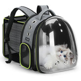 Lekereise Cat Bubble Backpack front view shows sun-friendly bubble window for outdoor travel