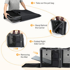 Lekereise carrier shows breathable mesh windows for airflow