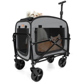 Lekereise extra-large pet carrier folded for compact storage on trips