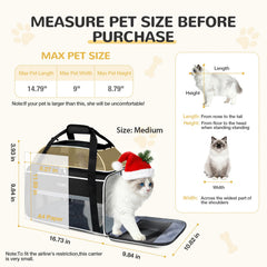 Lekereise top-expandable pet carrier breathable-mesh provides clear visibility for pet