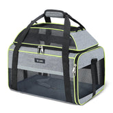Lekereise top-expandable pet carrier underseat ideal for compact cabin travel.