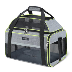 Lekereise top-expandable pet carrier underseat ideal for compact cabin travel.