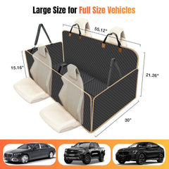 Lekespring dog car seat cover waterproof fabric keeps seats clean.