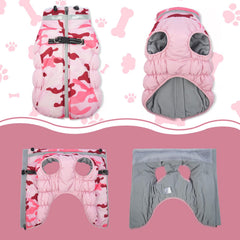 LeLePet coat highlighting back D-rings for leash attachment and harness integration