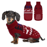 LeLePet dachshund sweater knit detail shows cozy craftsmanship for warmth