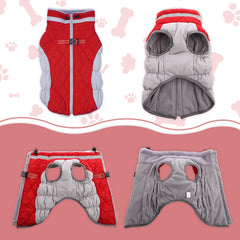 Lelepet dog coat harness built-in enables secure, hassle-free leash attachment during hikes.