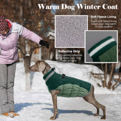 Lelepet dog coat with plush turtleneck for neck warmth