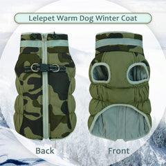 LeLePet zip-up fleece vest on a dog demonstrates easy on/off for busy mornings.