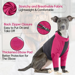 LeLePet recovery sleeve stops licking to protect wounds and comfort