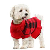 LeLePet plaid turtleneck dog sweater dress provides cozy warmth for winter walks.
