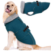 LeLePet warm dog coat waterproof-fleece-inner-closeup shows cozy insulation.