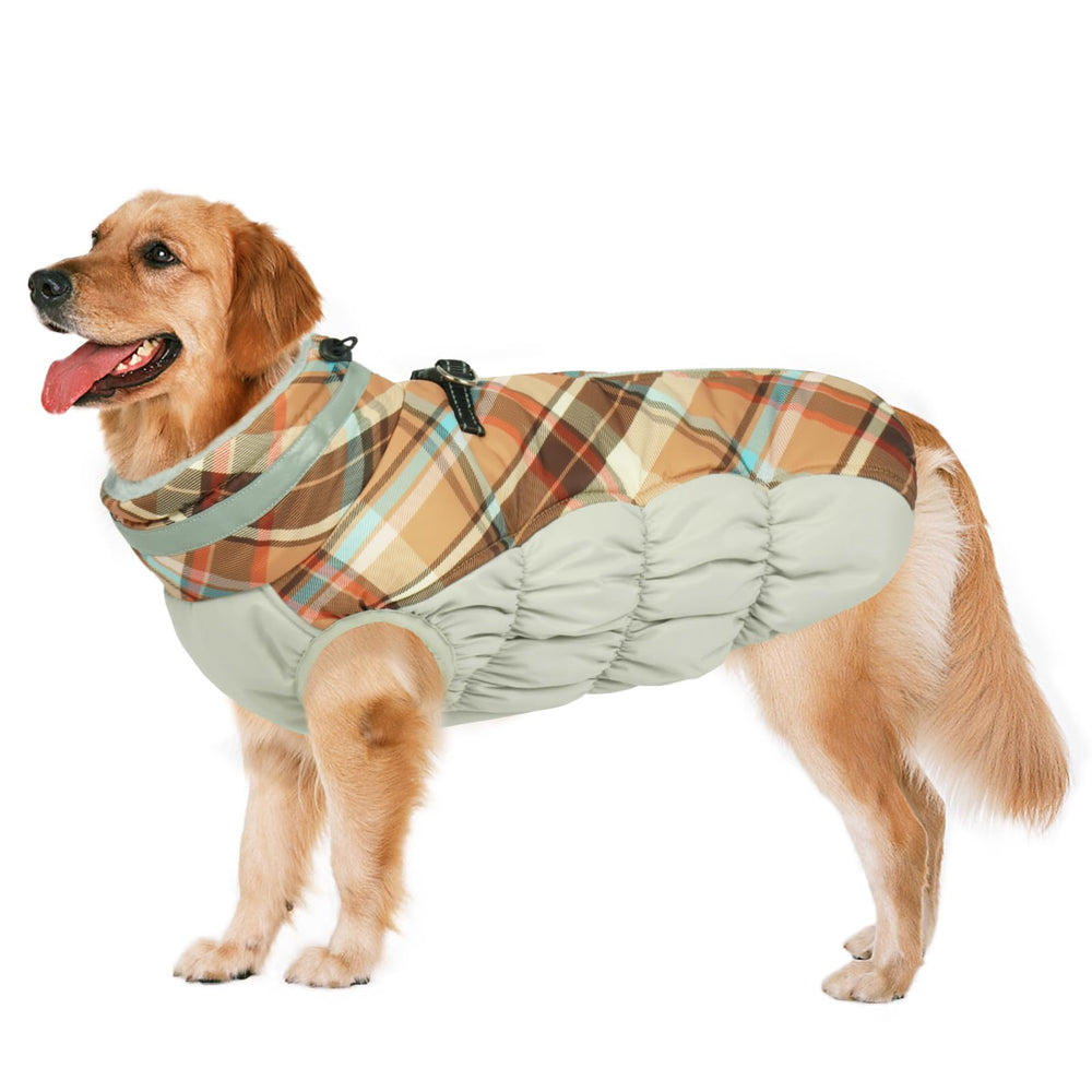LeLePet warm dog winter coat plush turtleneck closeup for cozy neck warmth on chilly walks.