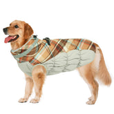 LeLePet warm dog winter coat plush turtleneck closeup for cozy neck warmth on chilly walks.