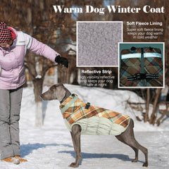 LeLePet warm dog winter coat reflective strip for safer nighttime visibility.