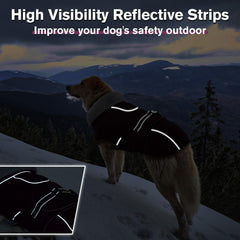 LeLePet waterproof dog jacket shields dogs from rain during walks.