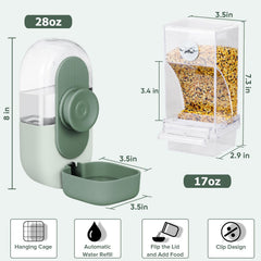 Lemtrflo automatic water dispenser demonstrates effortless hydration in a pet bird cage.
