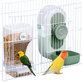 Lemtrflo no mess bird feeder image showing a clean, clutter-free cage feeding setup.