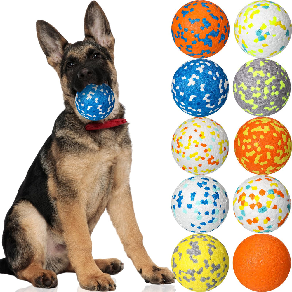 Lenwen dog ball 10-pack colors for varied play and quick replacements.