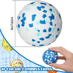 Lenwen dog ball assorted colors closeup showcases durable safe chewing.