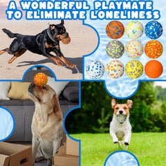 Lenwen dog toy ball floats on water for pool or beach play.