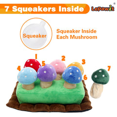 Lepawit Hide and Seek squeaker closeup captures dog attention with lively squeaks