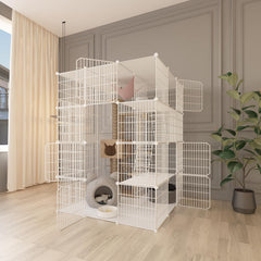 Leptzoa cat cage featuring easy access doors for safe pet interaction.