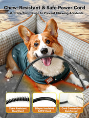 Lesotc outdoor pet heating pad flame retardant test demonstrates safety under flame exposure