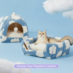 LE SURE 2in1 flat conversion shows versatile use as a plush pet bed