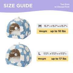 LE SURE cat bed dangling toy entrance invites gentle play during downtime