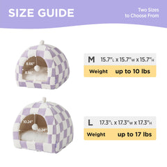 LE SURE Lesure cute cat bed removable washable pillow for easy cleaning.